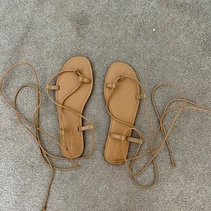 Tan gladiator sandals from American Eagle